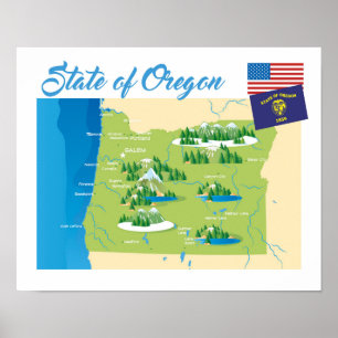 Affiche État de l'Oregon