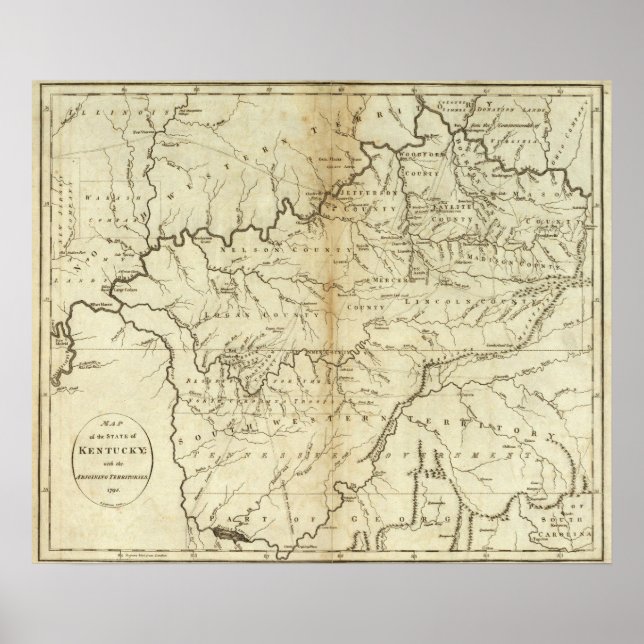 Affiche État du Kentucky (Devant)