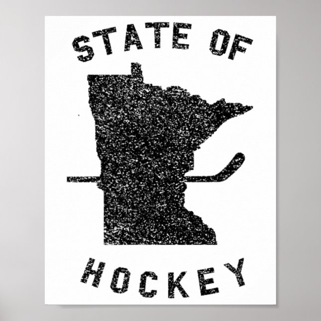 Affiche État Du Minnesota De Hockey (Devant)