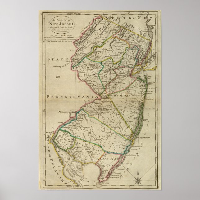 Affiche État du New Jersey 3 (Devant)