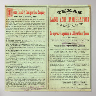 Affiche État du Texas