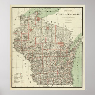 Affiche État du Wisconsin