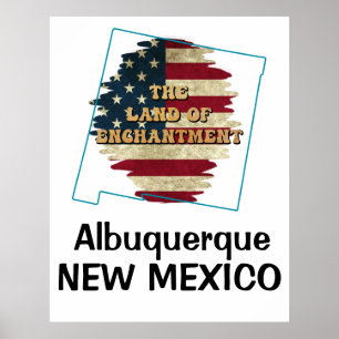 Affiche État Nouveau Mexique personnalisé