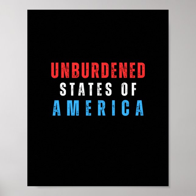 Affiche États D'Amérique Non Chargés Texte (Devant)