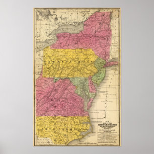 Affiche États du milieu, États-Unis