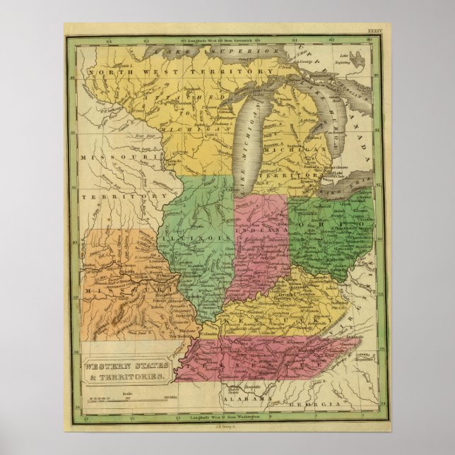 Affiche États occidentaux, territoires (Devant)