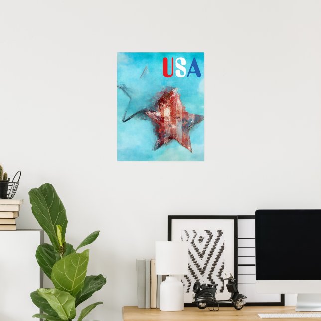 Affiche États-Unis (Bureau à domicile)