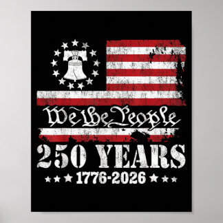 Affiche États-Unis 250 Ans 1776-2026 Nous Le Peuple Cloche