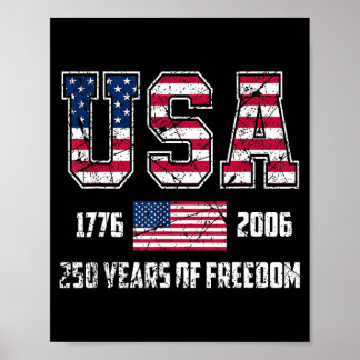 Affiche États-Unis 250 ans de liberté 1776 2026 Amérique 2