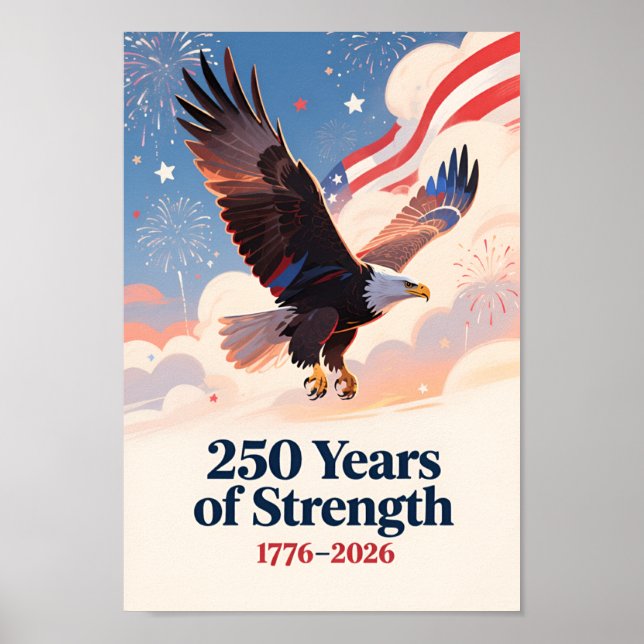Affiche États-Unis 250 Hawk Patriote 1776–2026 (Devant)