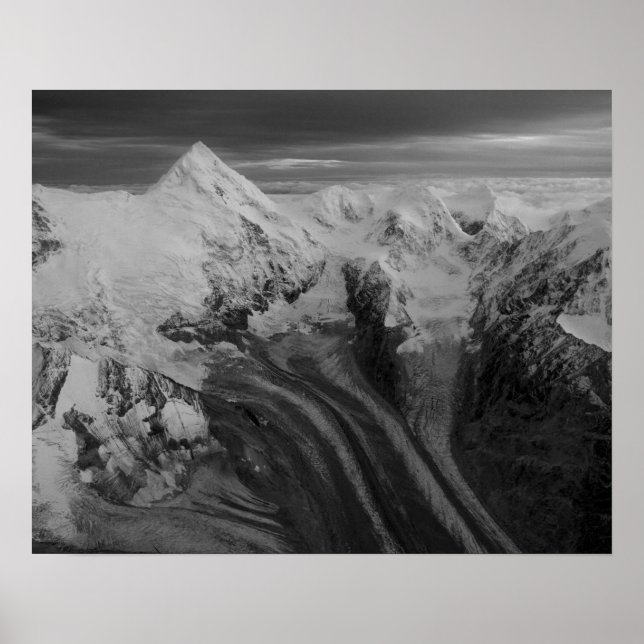 Affiche États-Unis, Alaska, Denali National Park, Vue aéri (Devant)