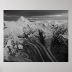 Affiche États-Unis, Alaska, Parc national Denali, Vue aéri