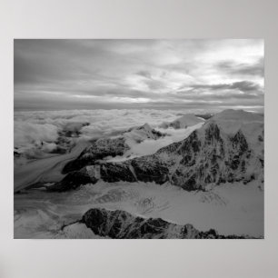 Affiche États-Unis, Alaska, Parc national Denali, Vue aéri