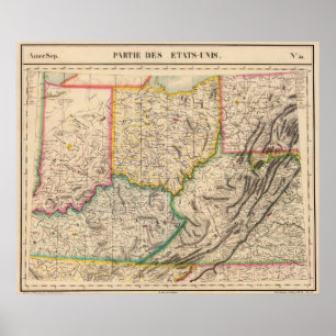 Affiche États-Unis, Amérique 50 sept.