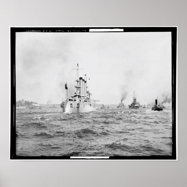 Affiche États-Unis Brooklyn, Marine, Bataillon, Vintage (Devant)