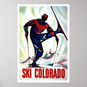 Affiche États-Unis Colorado Aspen Montagnes Rocheuses Spor