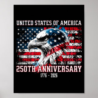 Affiche États-Unis d'Amérique 1776 250e anniversaire