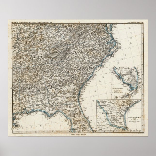 Affiche États-Unis d'Amérique États du Sud (Devant)