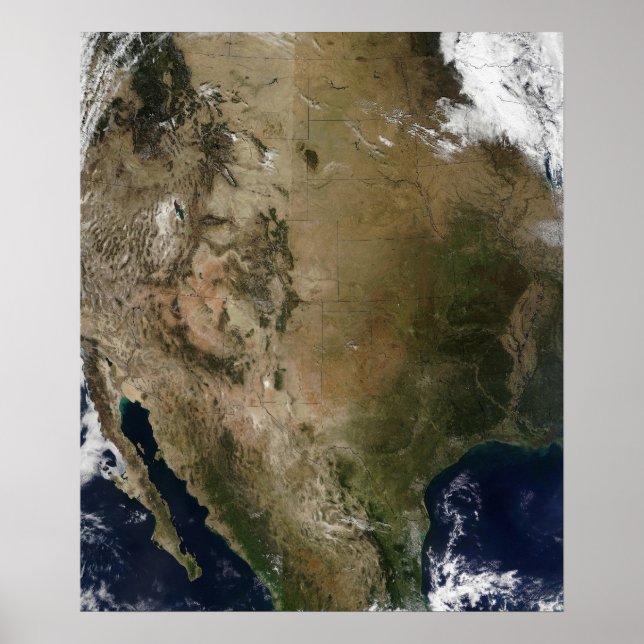 Affiche États-Unis du centre et de l'ouest (Devant)