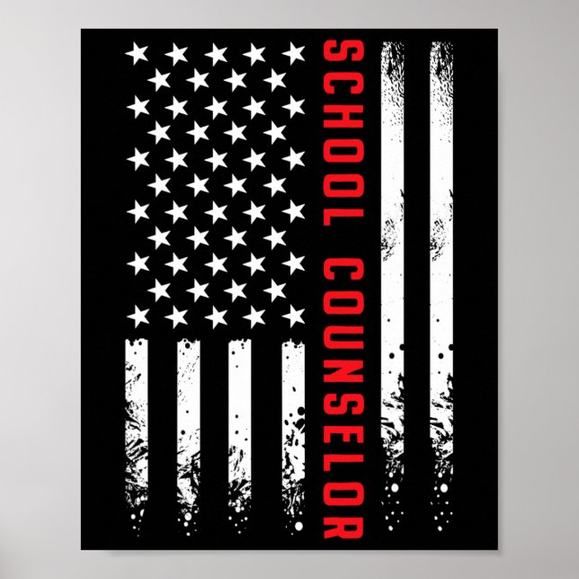 Affiche Etats-Unis Indicateur École de Drapeau Conseils 4è (Devant)