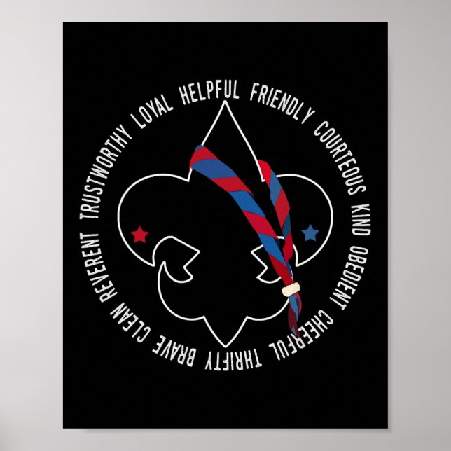 Affiche Etats-Unis La Loi Sur Le Scoutisme Du Drapeau Pour (Devant)