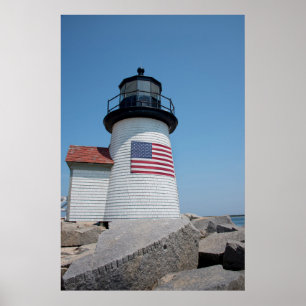 Affiche États-Unis, Massachusetts, Nantucket. Brant Point