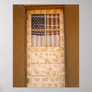 Affiche États-Unis, Nouveau-Mexique, Taos : Pueblo indien