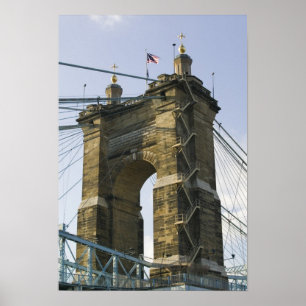 Affiche États-Unis, Ohio, Cincinnati : suspension de Roebl