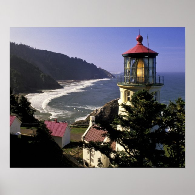 Affiche États-Unis, Oregon, Florence. Phare de Heceta Head (Devant)
