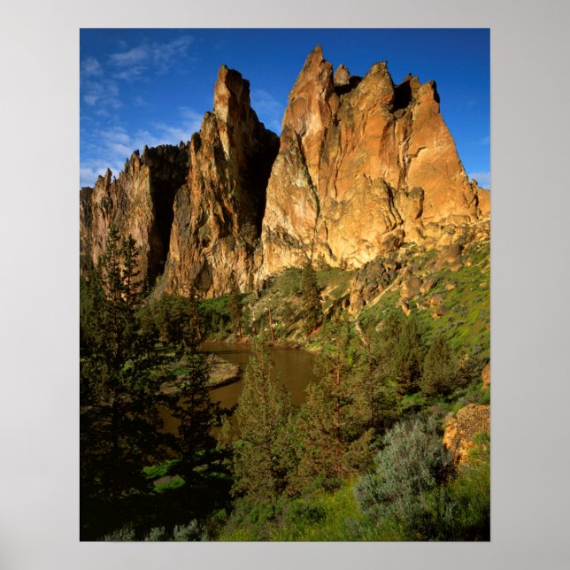 Affiche États-Unis, Oregon, Granite Cliffs à Smith Rock St (Devant)