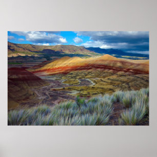 Affiche États-Unis, Oregon. Paysage des Painted Hills
