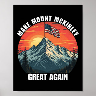 Affiche États-Unis Parc national Denali Mont Mckinley Mont