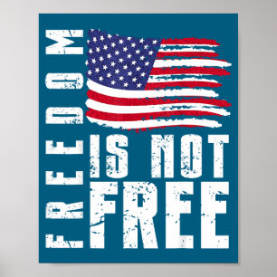 Affiche États-Unis patriotique - drapeau américain liberté