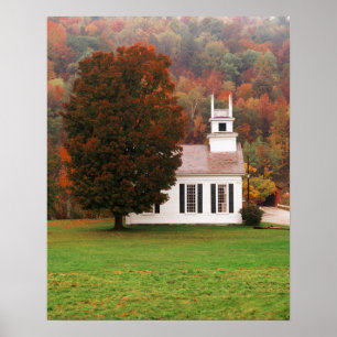 Affiche États-Unis, Vermont, West Arlington, Chapelle À L'