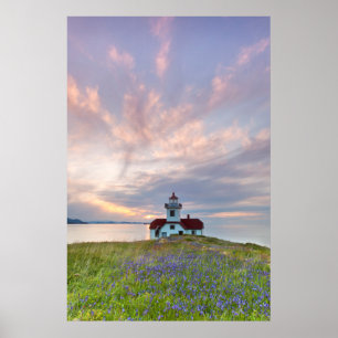 Affiche États-Unis, Washington, îles San Juan. Coucher de 