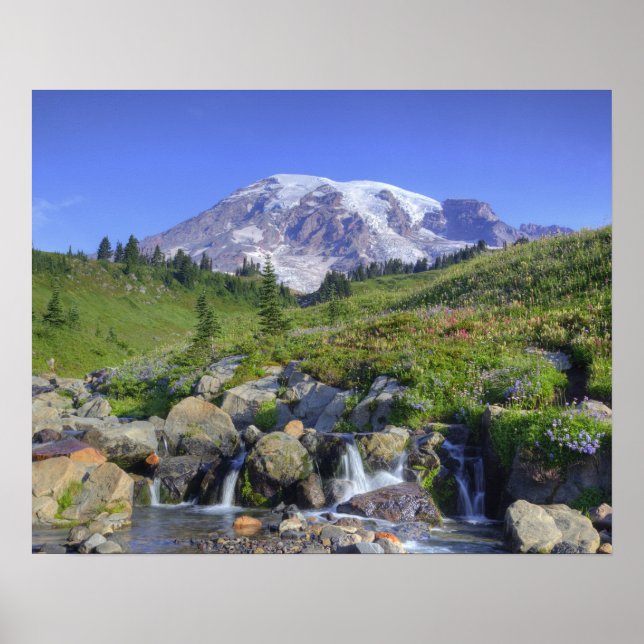 Affiche États-Unis, Washington, Mt. Rainier NP, Mt. Rainie (Devant)