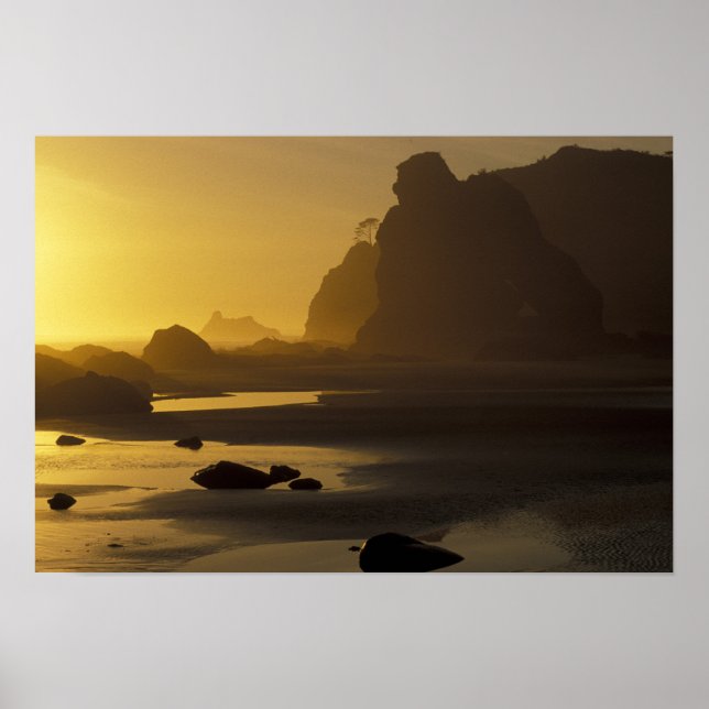 Affiche États-Unis, Washington, Olympic Nat'l Park, Sunset (Devant)