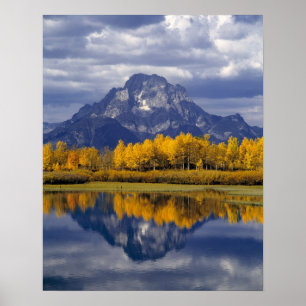 Affiche États-Unis, Wyoming, Grand Teton NP. Contre les