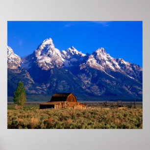 Affiche États-Unis, Wyoming, Parc national de Grand Teton,