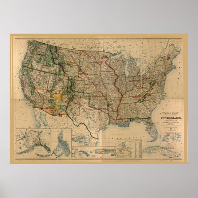 Affiche États-Unis, y compris les territoires (1923) (Devant)