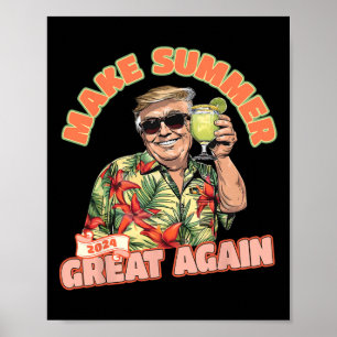 Affiche Été 2024 La grande nouvelle Donald Trump vacances 