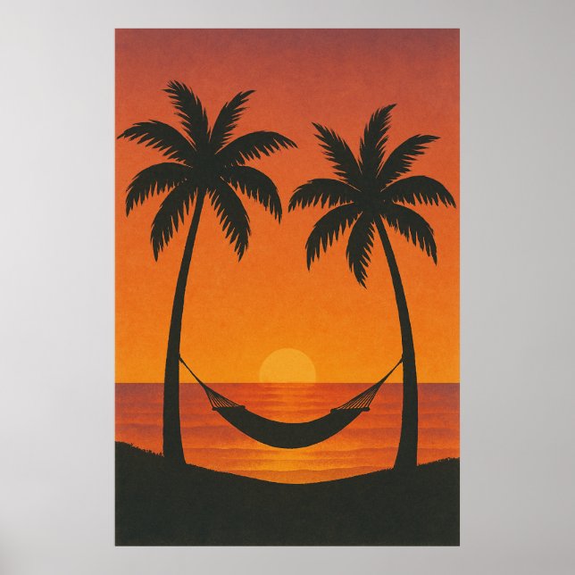 Affiche Été 4, Coucher de soleil sur la lavande, impressio (Devant)