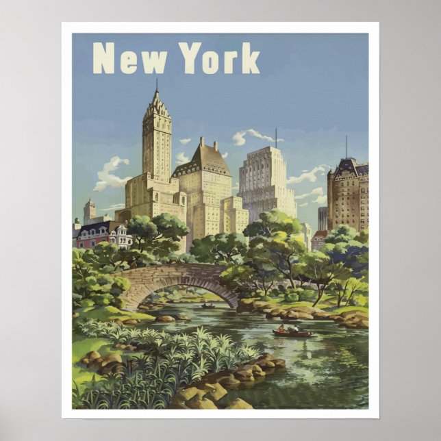 Affiche Été À Central Park New York (Devant)