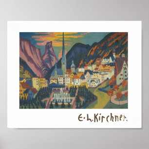 Affiche Été à Davos par E.L. Kirchener (1925)