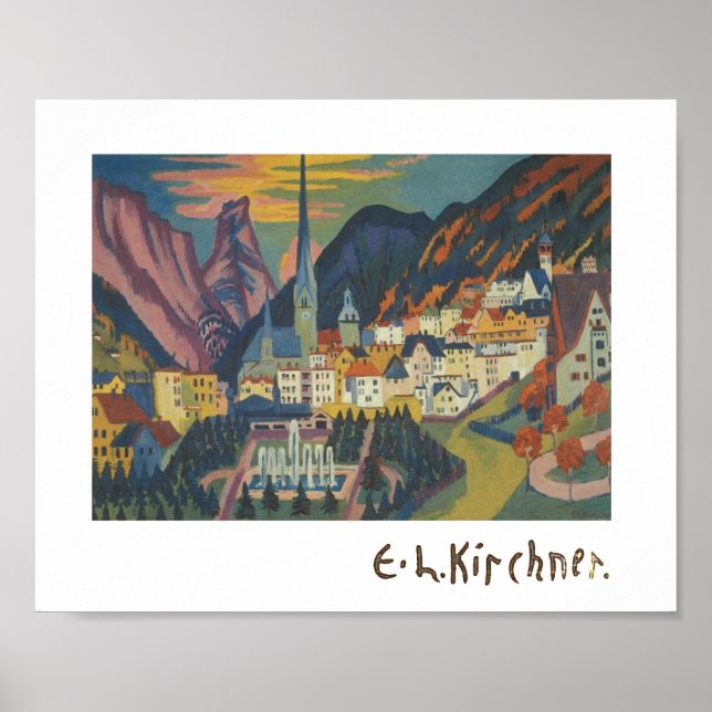 Affiche Été à Davos par E.L. Kirchener (1925) (Devant)