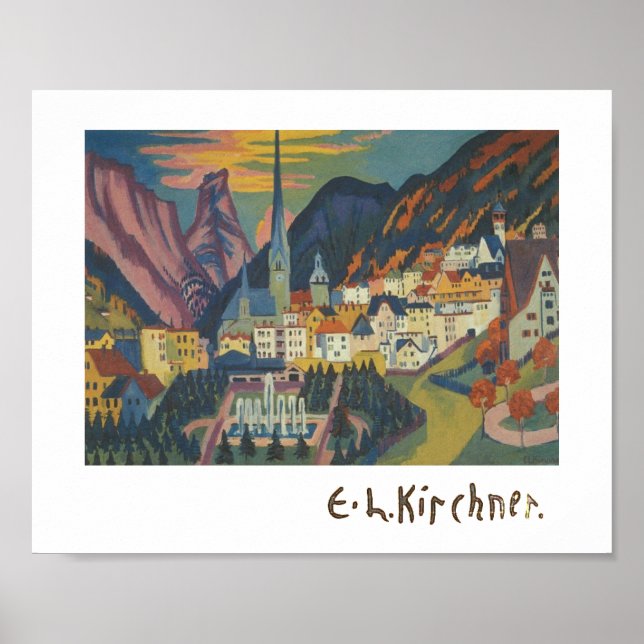 Affiche Été à Davos par E.L. Kirchener (1925) (Devant)