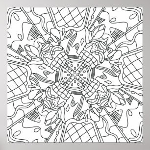 Affiche Été attentif : coloriage créatif et ludique