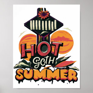 Affiche Été chic gothique chaud