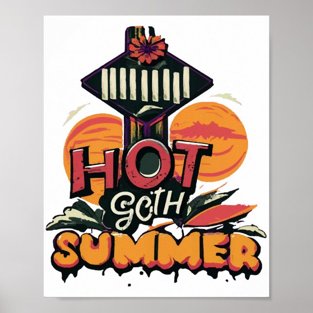 Affiche Été chic gothique chaud  (Devant)