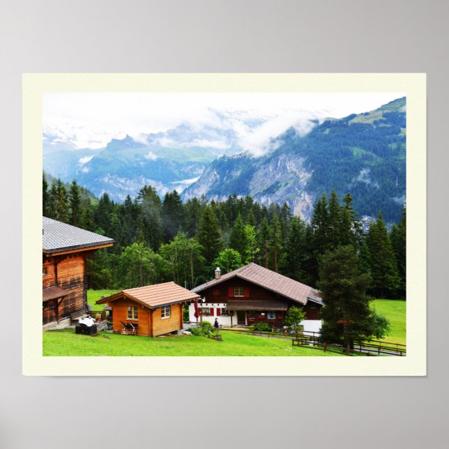 Affiche Été dans les Alpes suisses (Devant)